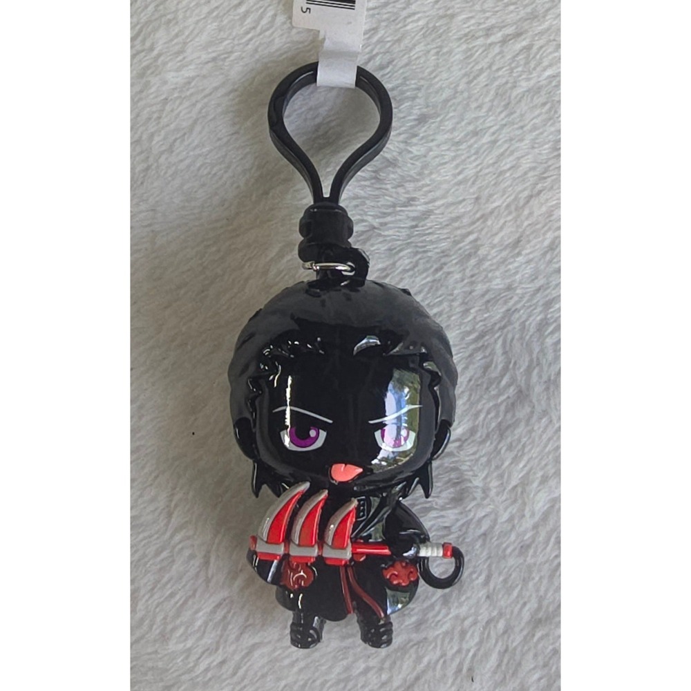 Naruto Shippuden Hidan Akatsuki 3D PVC Bag Clip Keychain Black Red YA34-24F06